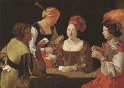LA TOUR, Georges de The Cheat with the Ace of Diamonds (mk05) oil painting on canvas
